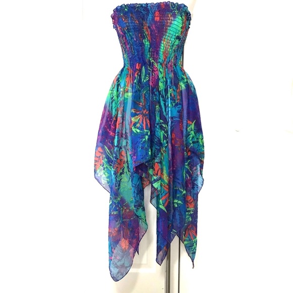 Soaked Other - SOAKED Strapless Handkerchief Style Cover-Up